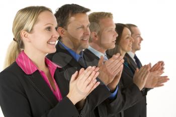Royalty Free Photo of a Business Team Applauding