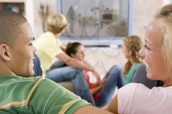 Royalty Free Photo of Kids Watching Television