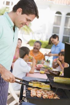 Royalty Free Photo of a Family Barbecue