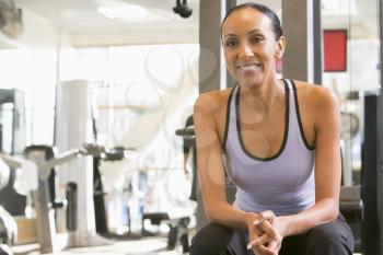 Royalty Free Photo of a Woman at a Gym
