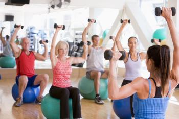 Royalty Free Photo of an Exercise Class