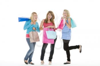 Royalty Free Photo of Girls With Shopping Bags