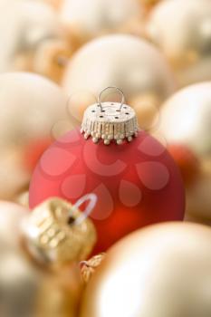 Royalty Free Photo of a Ornaments With One Red One