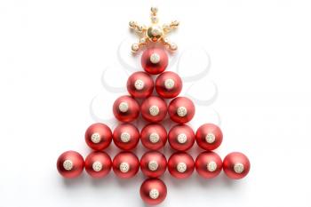 Royalty Free Photo of a Christmas Ornament Tree