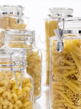 Royalty Free Photo of Jars Filled With Pasta