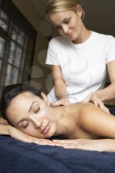 Royalty Free Photo of a Woman Having a Massage