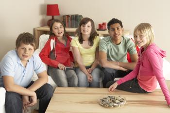 Royalty Free Photo of a Group of Kids at Home