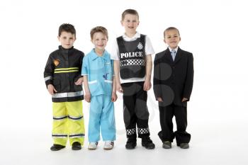 Royalty Free Photo of Children Dressing Up