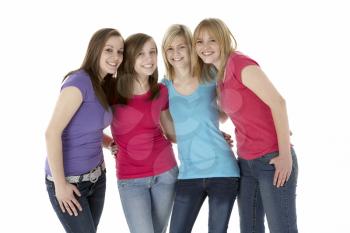 Royalty Free Photo of a Group of Four Girls