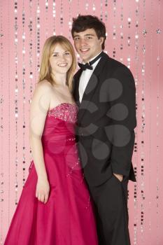 Royalty Free Photo of a Couple Dressed for the Formal