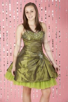 Royalty Free Photo of a Girl in a Party Dress