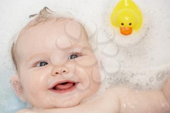 Royalty Free Photo of a Baby in a Bath