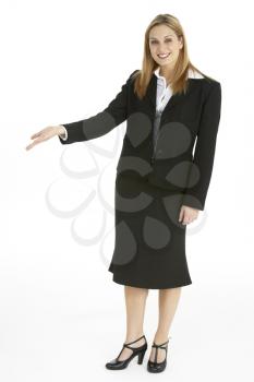 Full Length Portrait Of Businesswoman