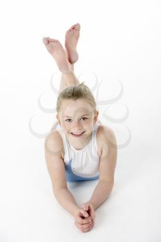 Studio Portrait Of Young Female Gymnast
