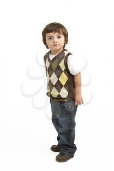 Full Length Portrait Of Young Boy