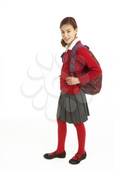 Royalty Free Photo of a Girl in a School Uniform