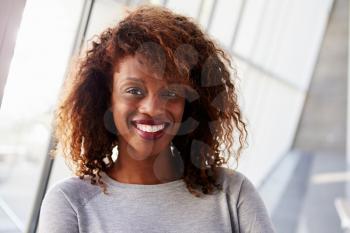 Portrait Of African American Businesswoman In Modern Office