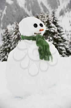 Snowman Built in Alpine Location