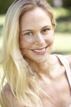 Outdoor Portrait Of Smiling Woman