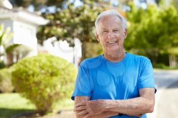 Fit, active, elderly man outdoors