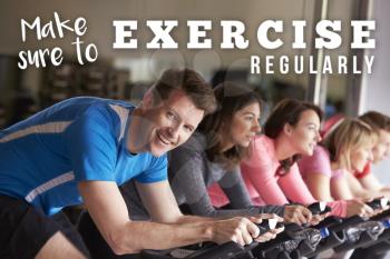 Make sure to exercise every day spinning class at a gym