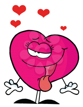 Royalty Free Clipart Image of a Heart in Love