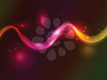 Abstract background of flowing lines glowing lights