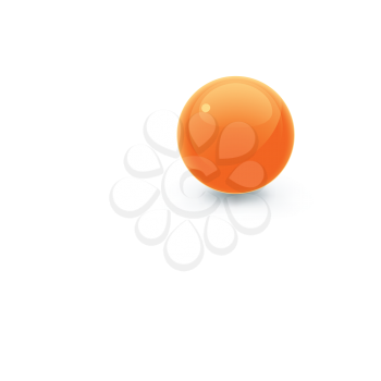 Royalty Free Clipart Image of an Orange Orb
