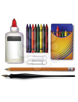 Royalty Free Clipart Image of a School Supplies