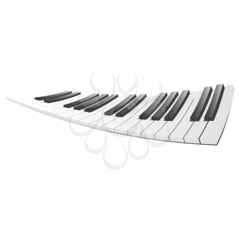 Royalty Free Clipart Image of a Stretched Keyboard