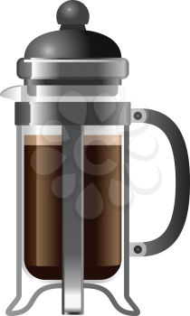 Royalty Free Clipart Image of a French Press