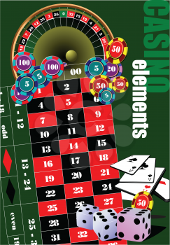 Casino elements. Vector illustration