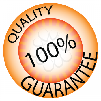 Royalty Free Clipart Image of a 100 Per Cent Guarantee