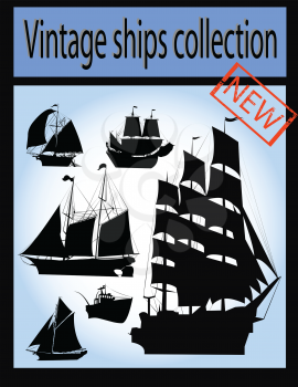 Royalty Free Collection of a Collection of Ships