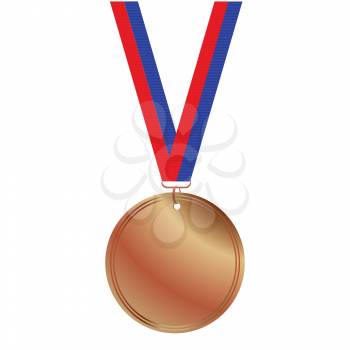 Royalty Free Clipart Image of a Bronze Medal