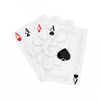 Playing cards, four of a kind
