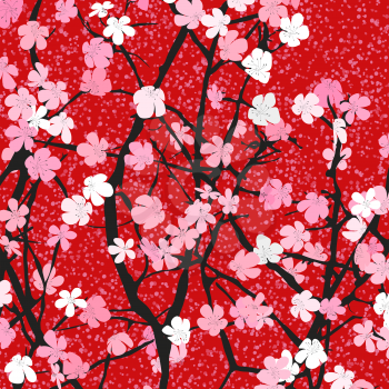 Spring theme floral background for print 