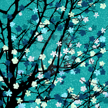Spring theme blossom tree background for print