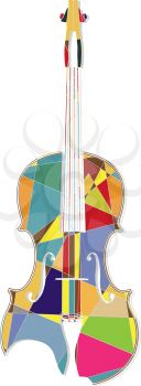Funky violin in colors