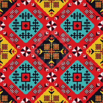 Russian tile, background decorative seamless pattern