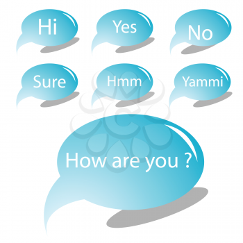 Royalty Free Clipart Image of Text Bubbles
