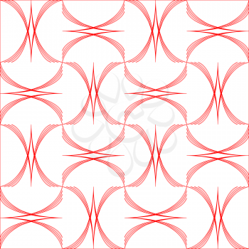 Royalty Free Clipart Image of Wavy Lines and Narrow Diamonds