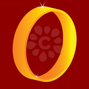 Royalty Free Clipart Image of a Golden Ring