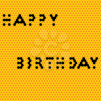 Royalty Free Clipart Image of a Happy Birthday Honeycomb