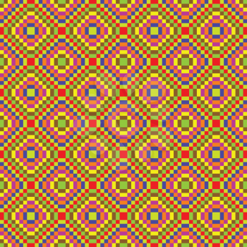 Royalty Free Clipart Image of a Diamond Pattern in Many Colours