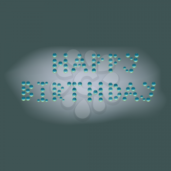 Royalty Free Clipart Image of a Water Drop Happy Birthday
