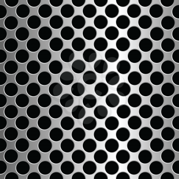 metallic circles texture, abstract seamless pattern; vector art illustration