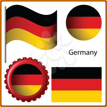 germany graphic set against white background, vector art illustration; image contains transparency