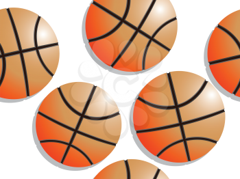basketball pattern, abstract seamless texture; vector art illustration