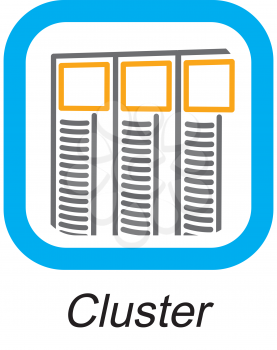 Royalty Free Clipart Image of a Cluster